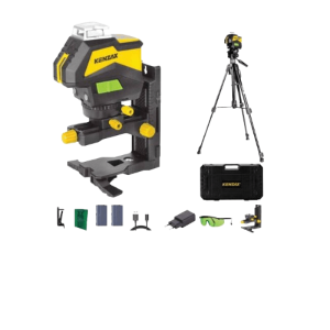 لیزري 5 خط شارژي 360 درجه سبز دو باتري به همراه سه پايه کیف BMC P1146 شار ابزار