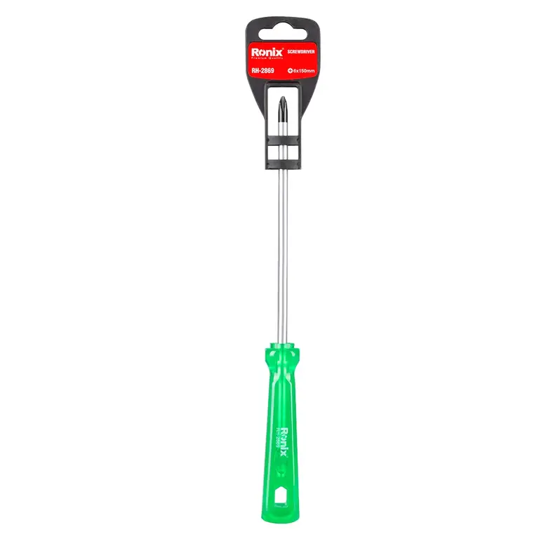 شارابزار پیچ گوشتی تکی دسته کریستالی تک رنگ150 ×6چهارسو RH 2869 (5)