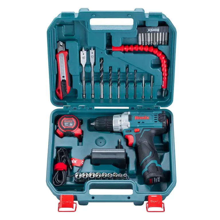 کیت دریل شارژی 12 ولت(1 باطری 35 پاچه) مدل RS 8611 شار ابزار