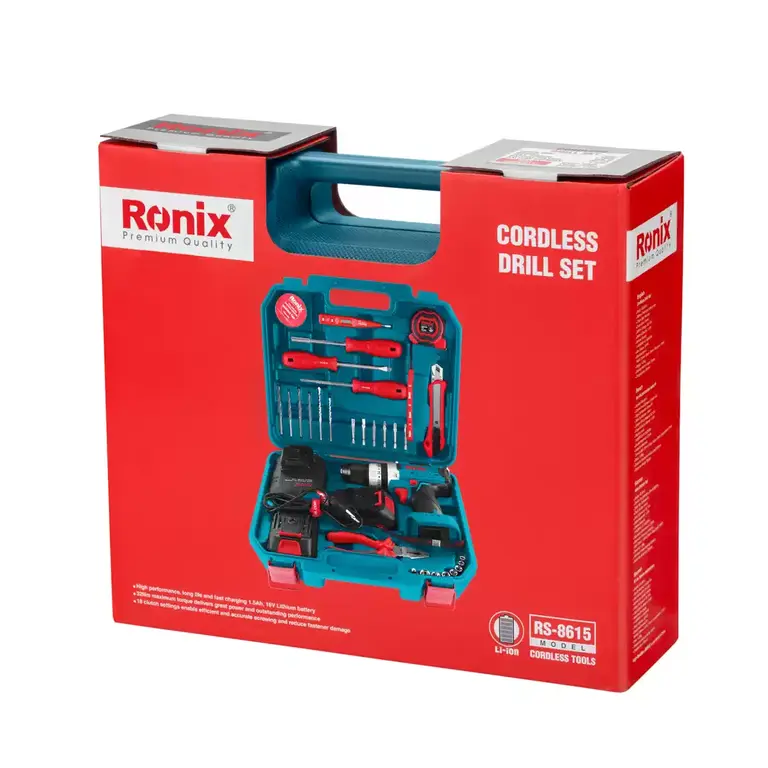 کیت دریل شارژی 16 ولت(2 باطری 33 پارچه) مدل RS 8615 شار ابزار14