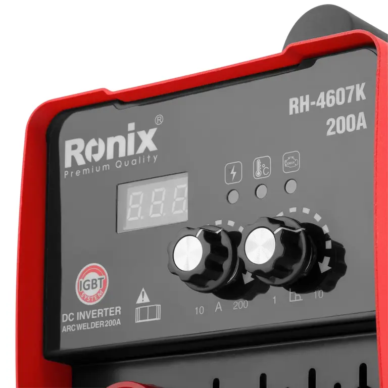 شارابزار اینورتر جوشکاری 200آمپر با کیف برزنتی رونیکس مدل RH 4607K (7)