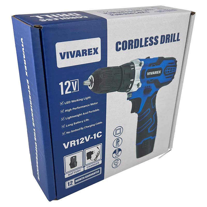 دریل شارژی تک باطری ویوارکس مدل VR12V 1C 5