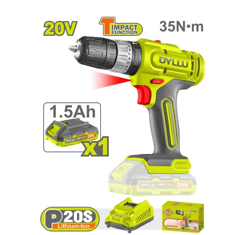 دریل پیچ گوشتی شارژی چکشی 20 ولت دایلو مدل DTCDP521